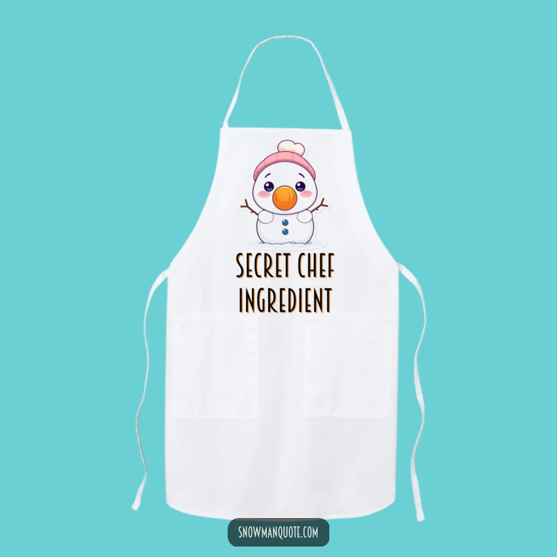 Funny Snowman Carrot Nose Apron - Shy Winter Kitchen Design Gift