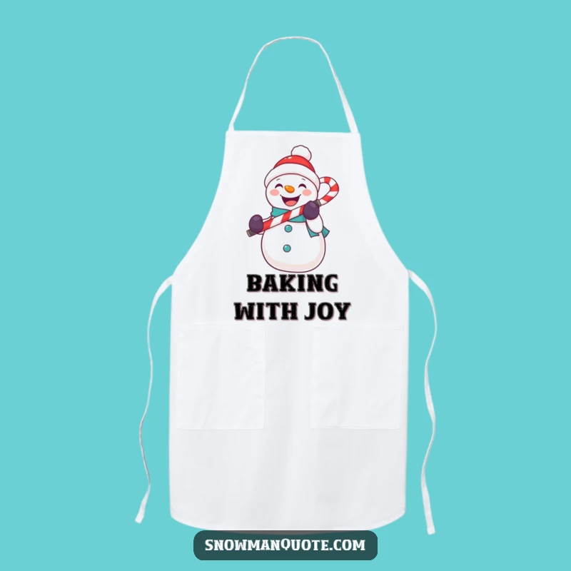 Funny Snowman Mic Apron - Kitchen Karaoke and Perfect Funny Gift