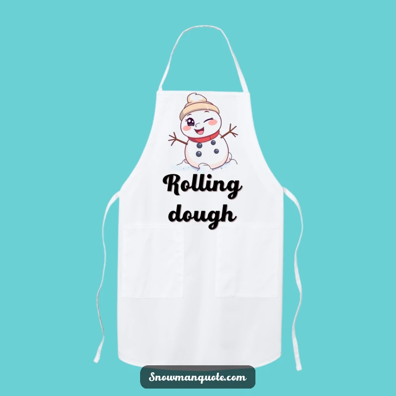 Funny Snowman Rolling Apron: Cook with Mischief and This Adventurous Chef Funny Gift