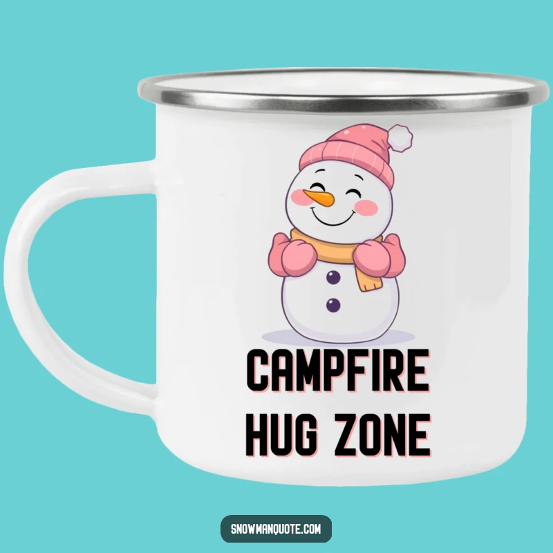 Funny Snowman Hugging Camping Mug: Warm Hugs On-the-Go