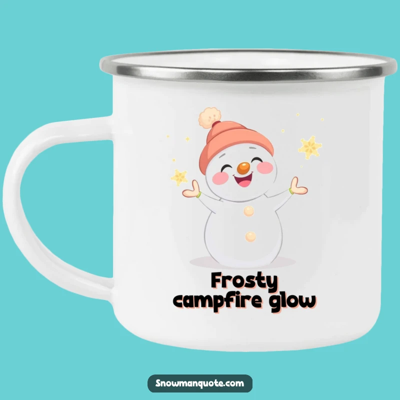 Funny Snowman Juggling Camping Mug - Whimsical Outdoor Gift