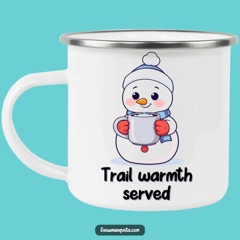 Funny Warm Snowman Camping Mug: Cozy Offering Outdoor Gift