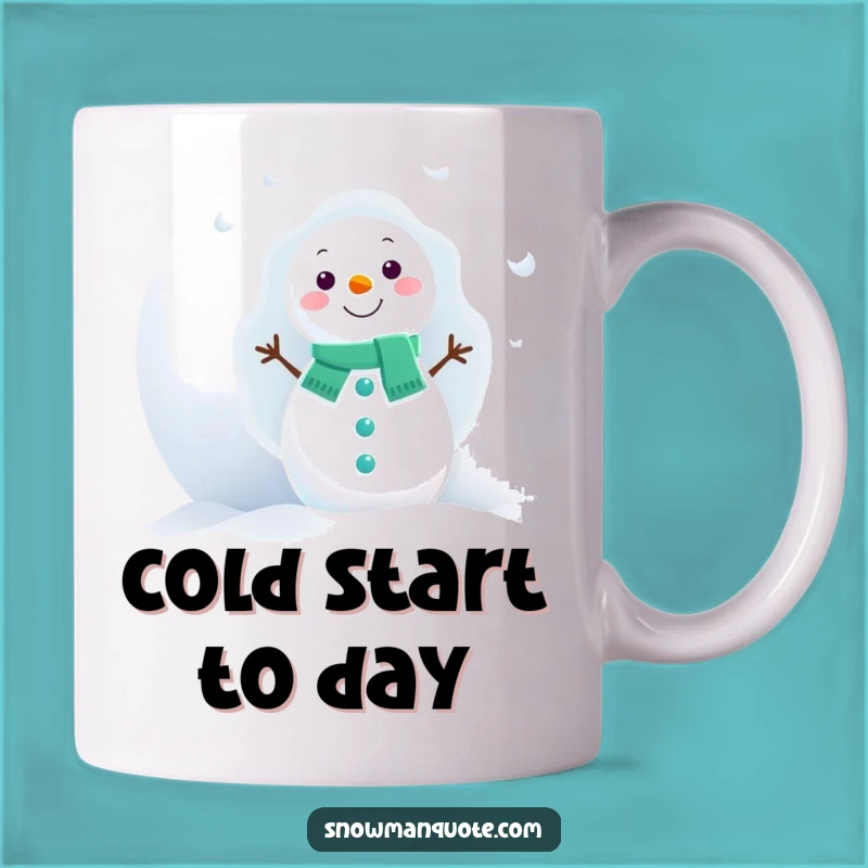 Funny Snowman Peek Mug: Giant Snowball Surprise, Winter Fun, Perfect Gift