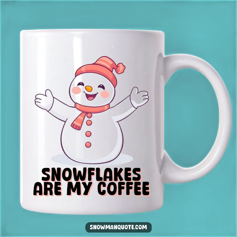 Funny Snowman Hugging Snowflakes Mug: A Joyful Winter Gift