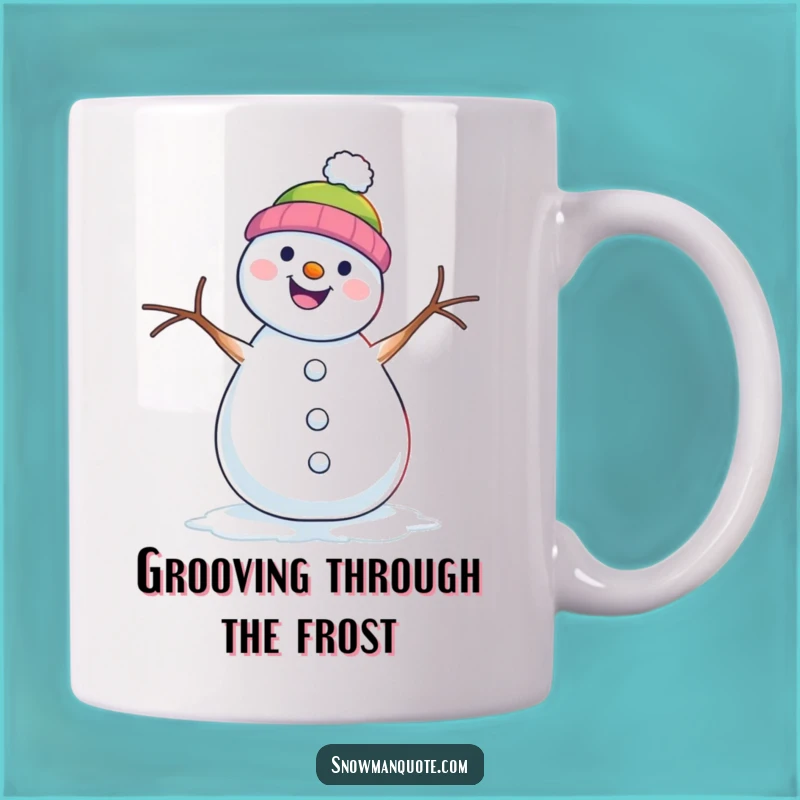 Funny Snowman Shimmy Mug - Hilarious Dancing Design for a Joyful Sip