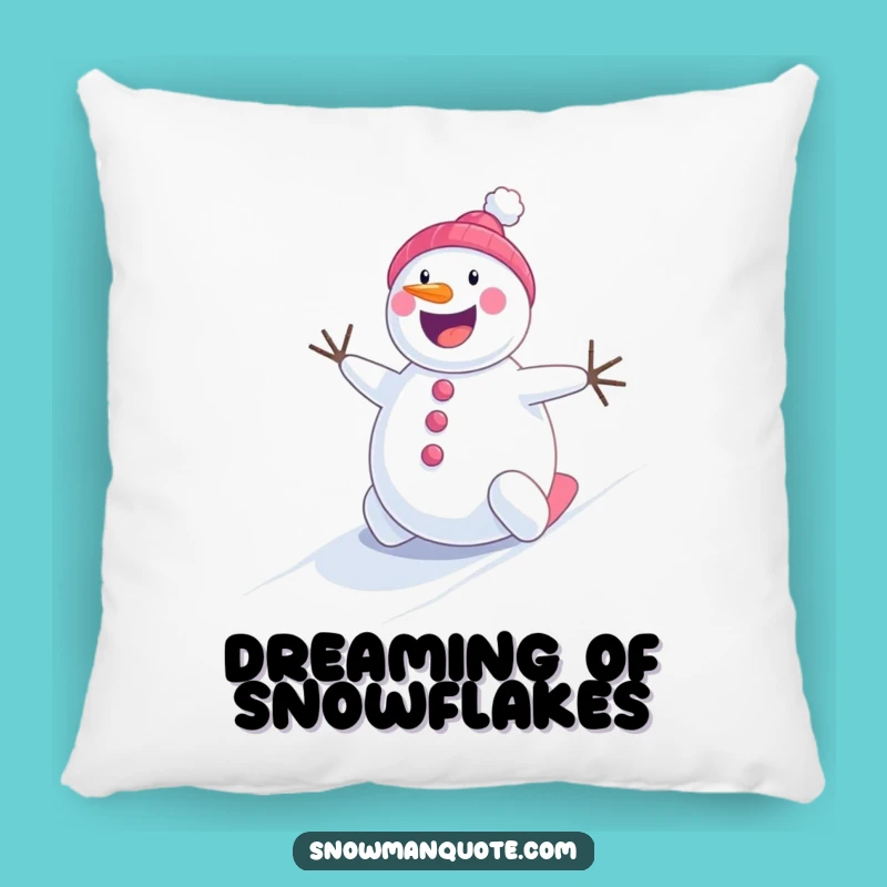 Funny Snowman Rolling Pillow - Cozy Winter Fun Funny Decor