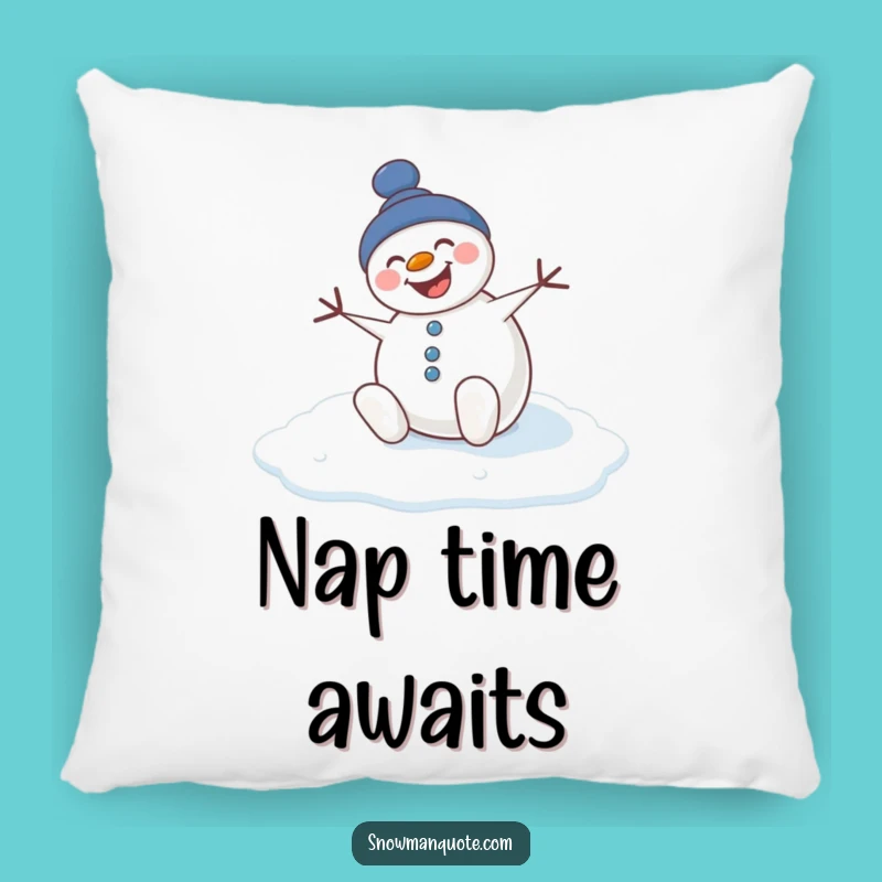 Funny Slipping Snowman Pillow - Cozy Hilarious Accent