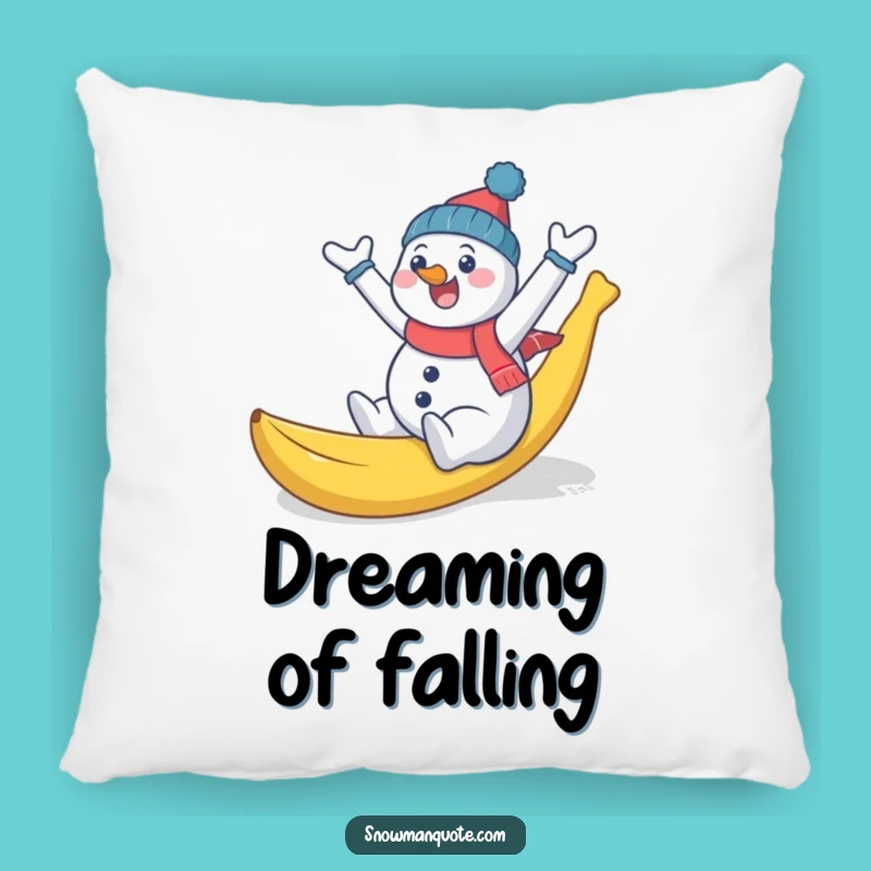 Funny Snowman Banana Pillow - Soft & Hilarious Winter Slip Cushion for Comfy Giggles