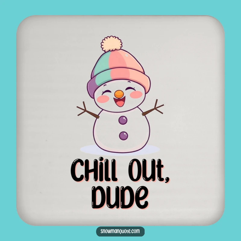 Funny Snowman Giggling Coaster Set - Protect Surfaces with Hilarious Winter Charm