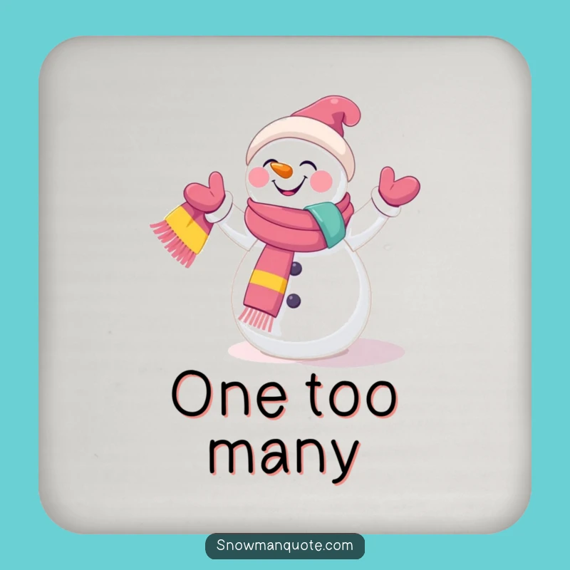 Funny Snowman Juggling Drink Coaster: Protect Surfaces with Playful Style Funny Gift