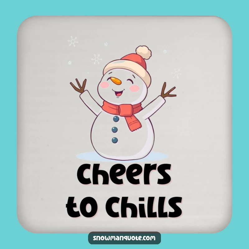 Funny Snowman Snowflake Wave Coaster: Protect Surfaces with Winter Charm