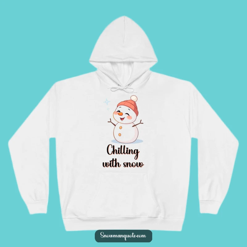 Funny Snowman Wink Hoodie: Cozy Winter Warmth with a Playful Winking Pal, Great Funny Gift