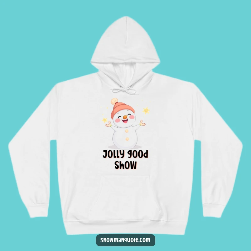 Funny Snowman Juggling Hoodie - Cozy Winter Funny Gift
