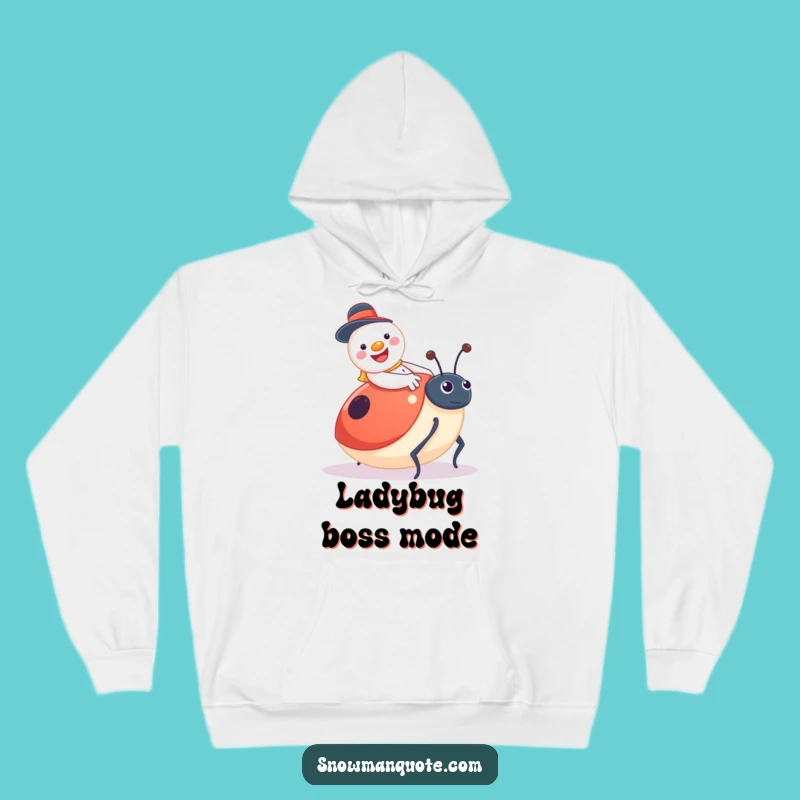 Funny Snowman Ladybug Hoodie: Cozy Apparel for Jolly Adventures