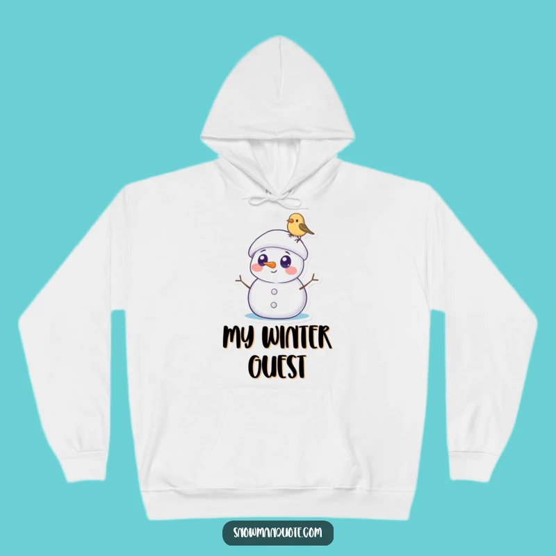 Funny Snowman Bird Hoodie: Cozy Surprise, Tiny Visitor Friend, Ideal Funny Gift