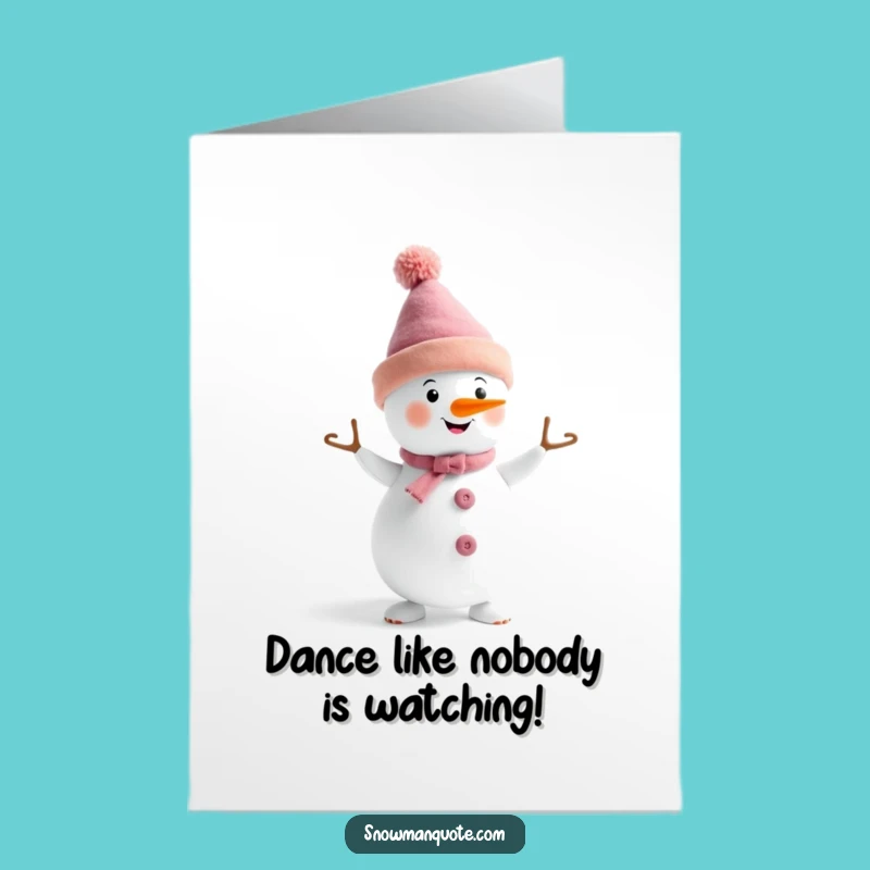 Free Printable Snowman Birthday Card: Dancing Hat-tastic Celebration!