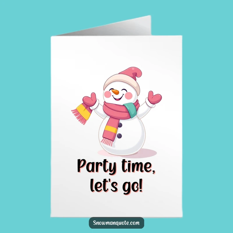 Free Printable Giggling Snowman Birthday Card Funny Juggling Downloadable