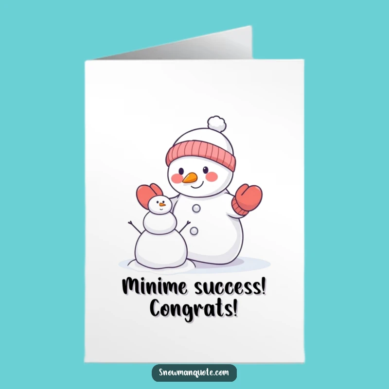 Free Printable Snowman Card: Funny DIY Attempt Congratulations Downloadable Gift