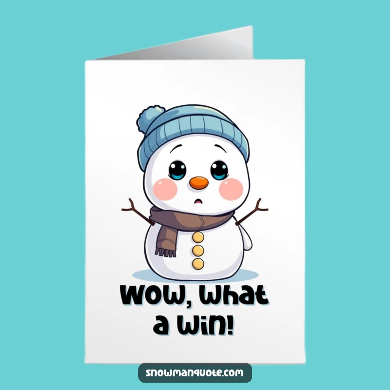 Free Printable Snowman Hat Card Funny Congrats Downloadable Gift