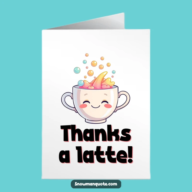Free Printable Thank You Card: Grateful Teacup Overflowing with Thanks Printable