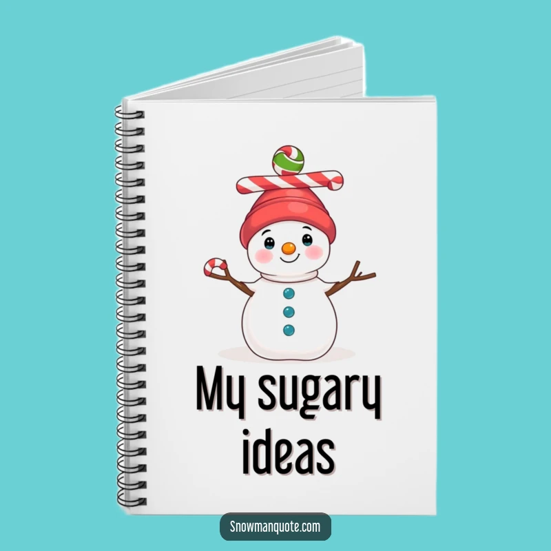 Funny Candy Cane Snowman Notebook: Festive Balance Journal