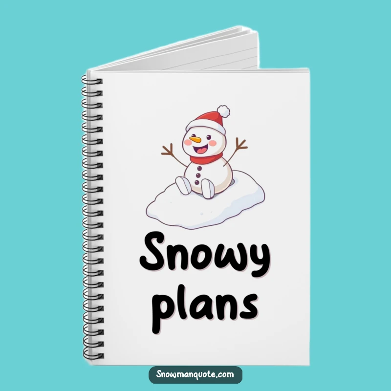 Funny Playful Snowman Hill Notebook: Jot Down Winter Adventures
