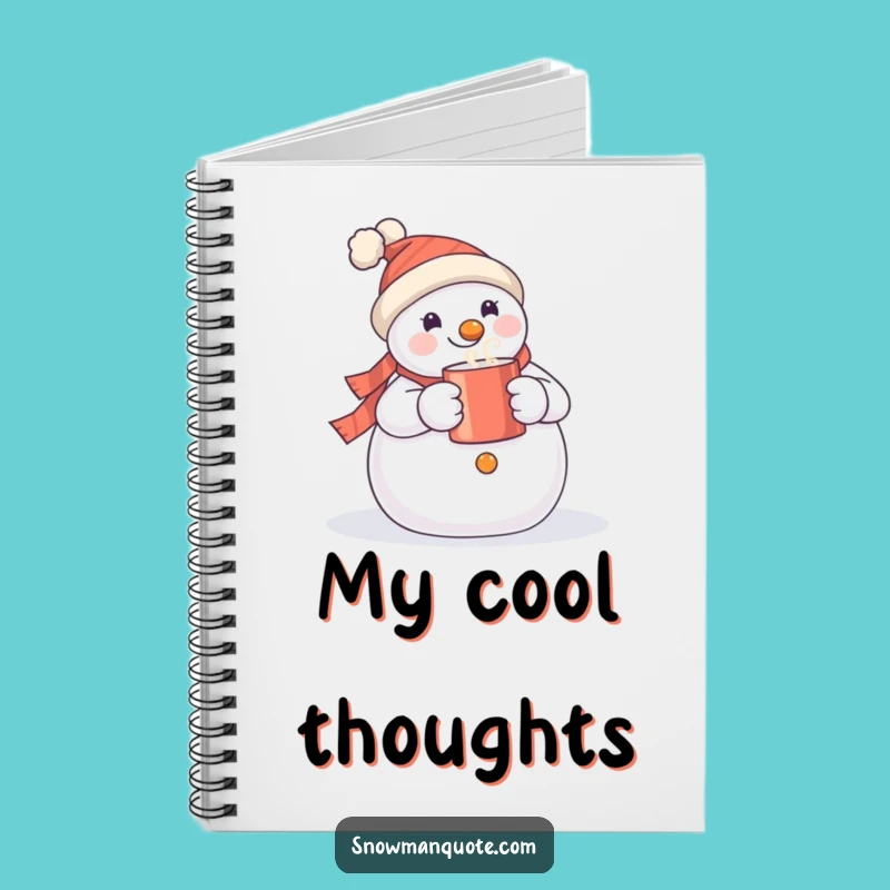 Funny Snowman Journal, Whimsical Lined Notebook, Perfect Hilarious Gift