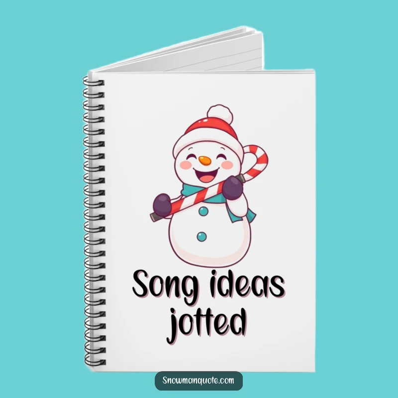 Funny Snowman Mic Notebook - Write Your Anthems and Hilarious Funny Gift