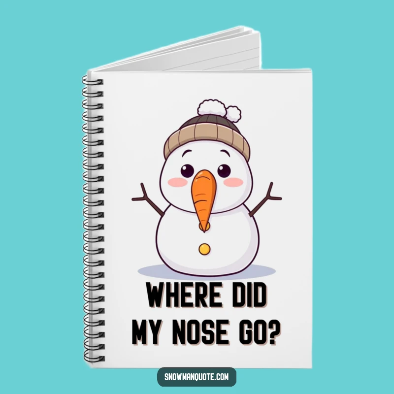 Funny Snowman Nose Falling Notebook - Journal Your Laughs in Style