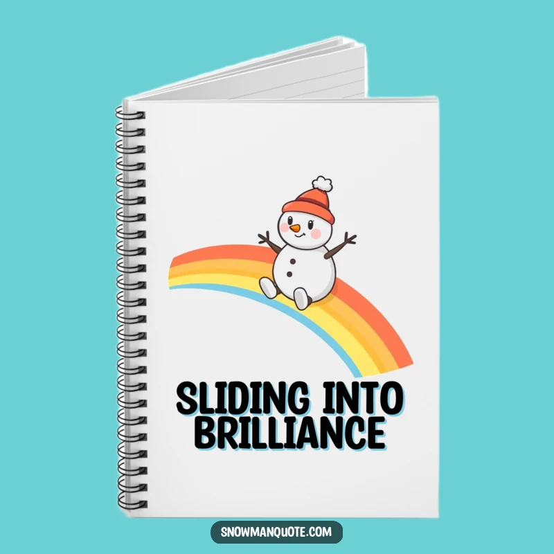 Funny Snowman Rainbow Slide Notebook: Cheerful Journal for Creative, Happy Thoughts