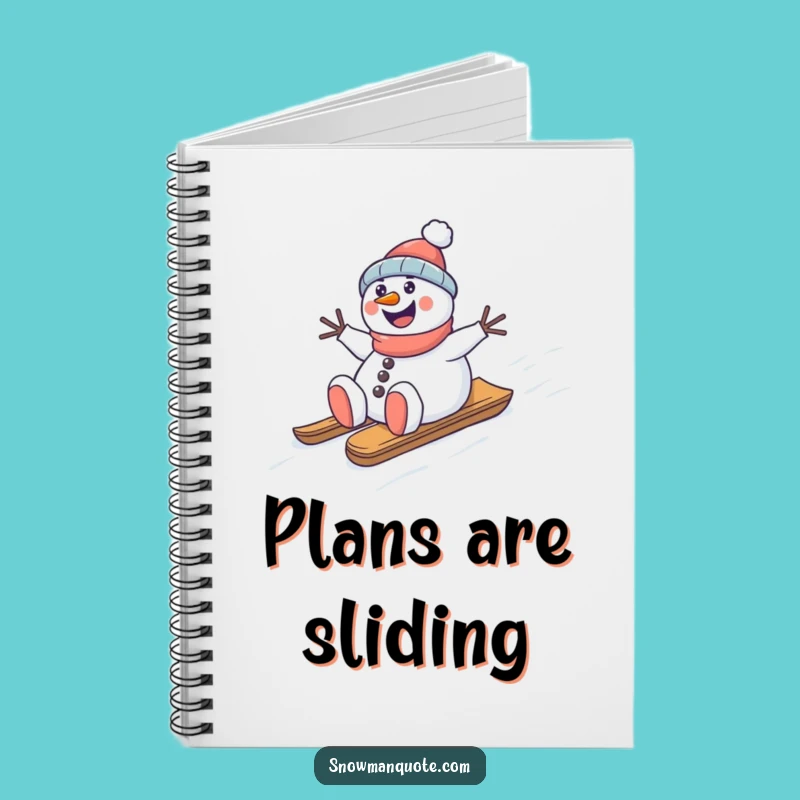 Funny Snowman Sledding Notebook: Hilarious Winter Adventures and Notes