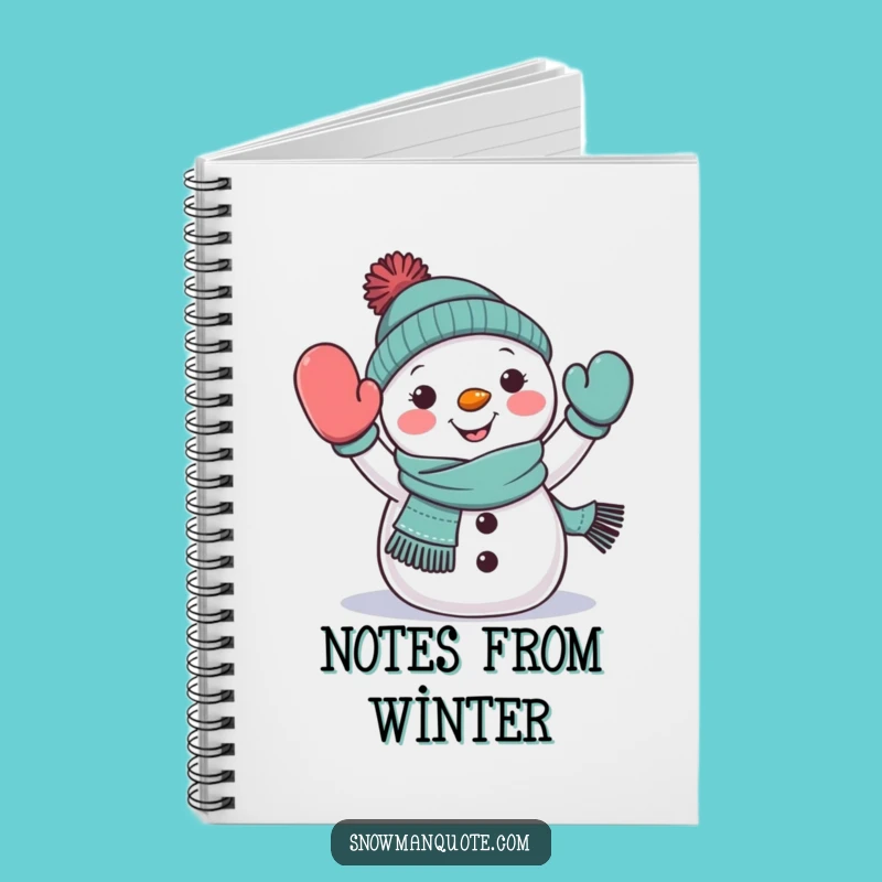Funny Snowman Waving Notebook: Cheerful Winter Notes and Greeting Gift