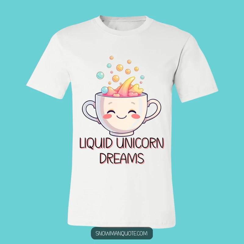 Funny Overflowing Rainbow Teacup T-Shirt: Vibrant & Joyful Design, Hilarious Casual Wear Gift
