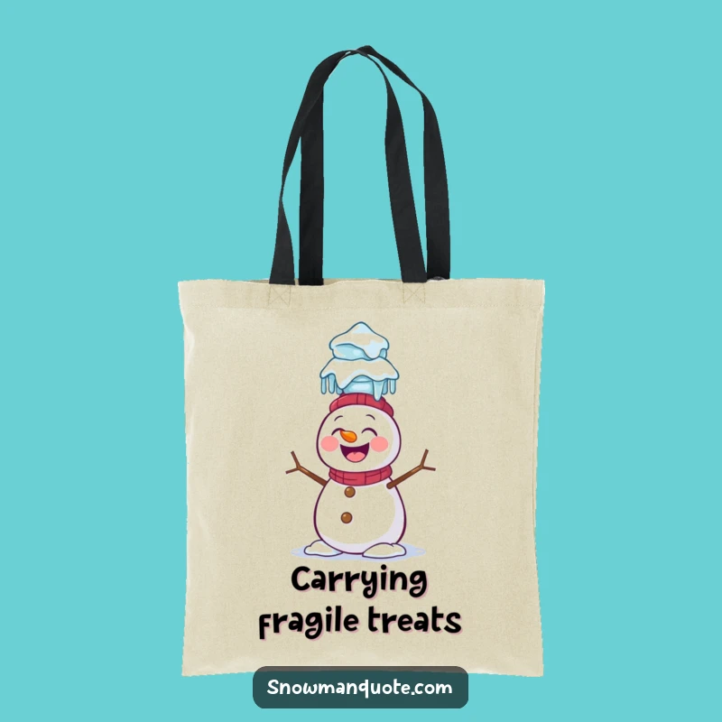 Funny Snowman Icicle Tote Bag: Carry Winter Comedy, Giggling Pal, Practical Funny Gift