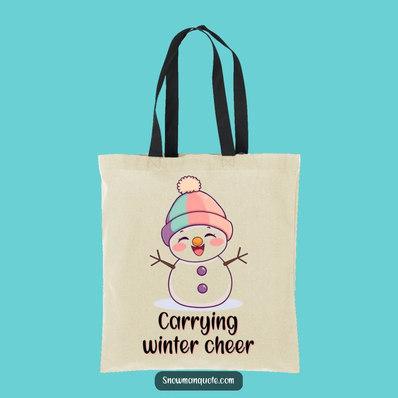 Funny Snowman Giggling Tote Bag - Stylish Accessory with a Humorous Winter Design