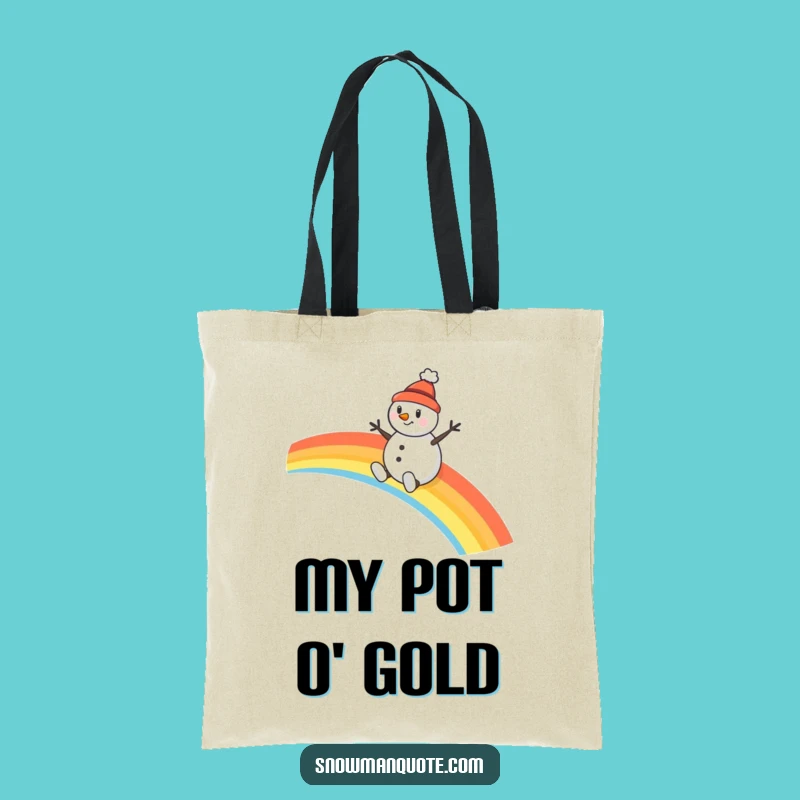 Funny Snowman Rainbow Slide Tote Bag: Cheerful Accessory for Everyday Adventures