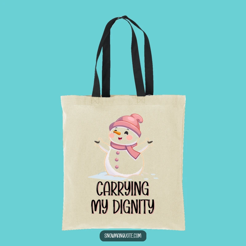 Funny Snowman Wind Tote Bag: Carry Your Laughs with Breezy Winter Style Gift